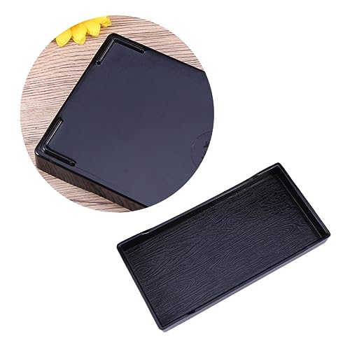 BESTonZON Reptilien Trinkschale Für Futter Und Wasser Badeschale Geeignet Haustierbedarf Flaches Design Mit Holzmaserung Leicht Zu Reinigen