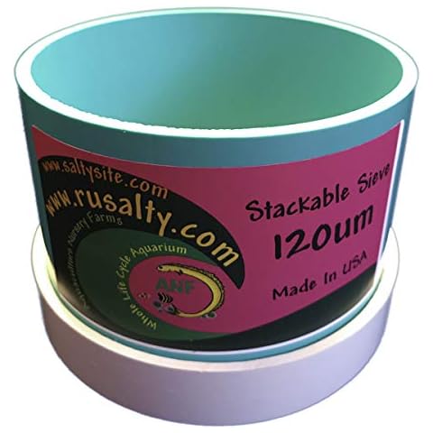 AQUACULTURE NURSERY FARMS Stackable Sieve 120 um Micron Mesh. Fabric Sieve Plankton Collector. Cover