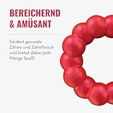 KONG Ring - Hundekauspielzeug - Unterstützt die Zahngesundheit - Langlebiger Naturkautschuk - Für XL Hunde