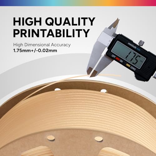 Image of OVERTURE Christmas PLA Filament 1.75mm PLA 3D Printer Filament, 1kg Cardboard Spool (2.2lbs), Dimensional Accuracy + /- 0.02mm, Fit Most FDM Printer (Champagne Frost)