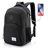 Design des USB-Ladeanschlusses - Der Schulrucksack Jungen Teenager mit externem USB-Ladeanschluss und integriertem Ladekabel bietet eine bequemere und einfachere Möglichkeit zum Laden Ihres Telefons und anderer elektronischer Geräte. Schließen Sie einfach Ihre Power Bank an das interne Kabel an und lassen Sie Ihr Ladekabel an den USB-Port anschließen, um Ihr Gerät anzuschließen. Bitte beachten Sie, dass dieser College-Computer rucksack keine Powerbank enthält