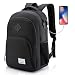 Produktbild LOSMILE Herren Laptop Rucksack Schulrucksack Business Rucksack für 15.6 Zoll Laptop mit USB Ladeanschluss Wasserdicht Backpack für Universität/Arbeit/Reise (Schwarz)