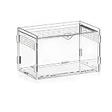 Acryl Terrarium, Mini Terrarium 20x12x12 cm Faunarium Transparent für Springspinne Reptilien Lebensraum...