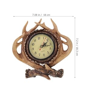 Besportble antler decor deer antler table clock horn clock desk clock decoration wildlife alarm clock decorative alarm clock fashion table clock der alarm clock  urban country home decor