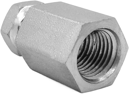 (2-PACK) 1405-04-02 Hydraulic Hose Adapter Fitting 1/4" Female (1/4"-18NPTF)×1/8" Female Swivel (1/8"-27NPSM) Straight Pipe Connector Carbon Steel