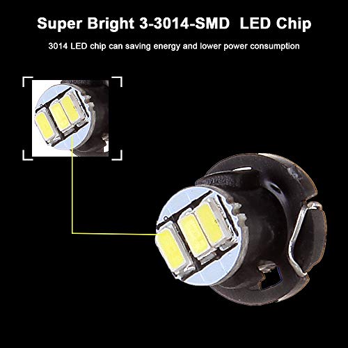 cciyu White T4 Neo Wedge LED Instrument Cluster Bulbs #TOP21