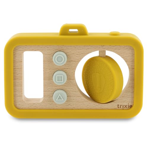 Appareil photo durable Trixie en bois et silicone pour bébés