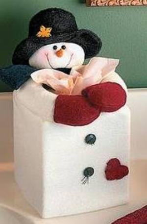 Snowman Tissue Box Cover