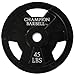 Do It Tennis Champion Barbell 2-Inch Olympic Rubber Coated Grip Plate – Single Weight Plate