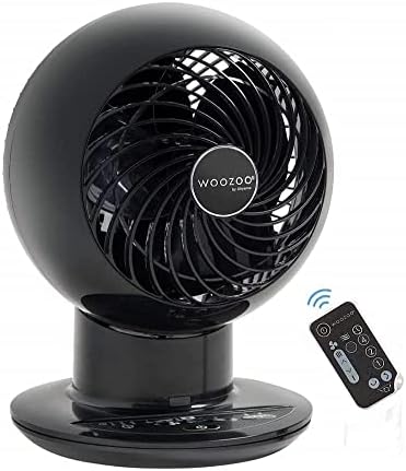 Woozoo® by Ohyama, Powerful, silent desk fan / table fan, 30m², 25 m reach, Multidirect oscillation, Timer, Remote control, For living room, kitchen, bedroom - Woozoo PCF-SC15T - White [UK model]