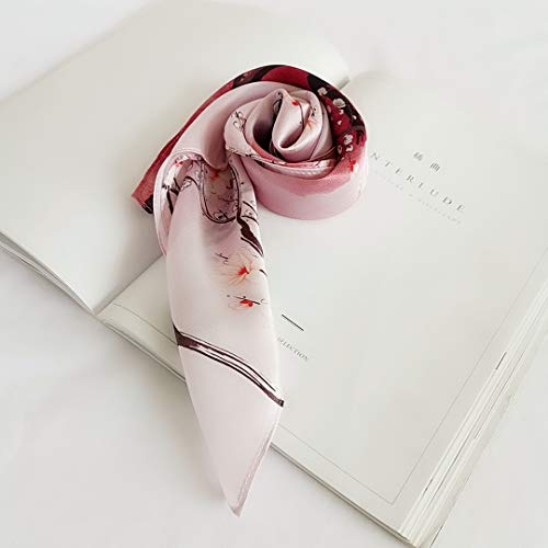 100% Mulberry Silk Scarfs For Women - Lightweight Square Satin Head Scarf - Small Silk Hair Scarf With Gift Packed 21" X 21" #TOP3