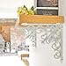 NACH Decorative Shelf Brackets, 2 Pack of 10.6 x 2 x 10.6 inch, Antique White Cast Iron Wall Shelf Brackets - Decorative Bookshelf Brackets - Victorian Style Shelf Bracket