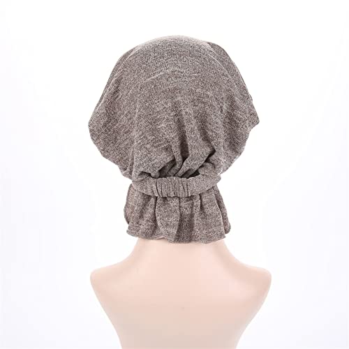 Pre Tied Head Scarves For Women Slip On Chemo Turban Hats Headwrap Caps For Cancer Hair Cover (Khaki) #TOP6