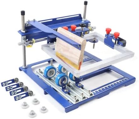 Máquina de serigrafía curva, prensa cilíndrica manual Impresora de serigrafía curva apta para varilla de bolígrafo de tubo de botella, para productos cilíndricos y cónicos con un diámetro inferior a 170 mm