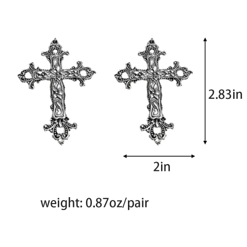 Zhoumeiwensp 2Pcs Metal Hair Clips Retro Cross Hairpin With Punk Duckbill Clips Novelty Hair Style Making #TOP1