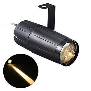 Lixada 3 W LED pinspot licht, unieke lichtstraal feestverlichting voor Kerstmis Home Decoration Bar Club Pub DJ Show Concert/Mood Lights, 7 verschillende kleuren