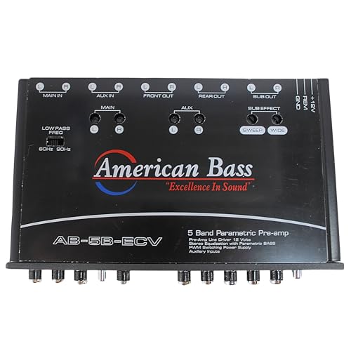 American Bass AB-5B Equalizer with Voltmeter Digital Display