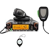 George FCC AM/FM/SSB CB Radio with DIGIMIKE Microphone, CTCSS/DCS, Large 7 Color LCD Display, Weather Channel/Alert, ASC, VOX, Scan Skip, USB Port, NRC, Automatic SWR, PA, with Keychain