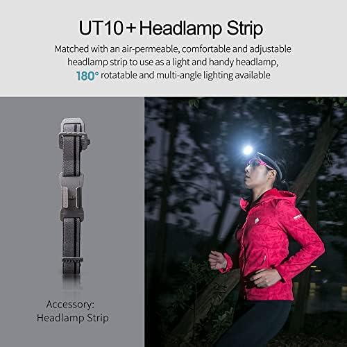 Nextorch Ultra Bright Mini Hands Free Rechargeable LED Cap Light Headlamp 170 Lumen Multi-Function Headlamp Red White Mode Biking Light for Fishing Running Climbing Biking (with 4 Accessories)