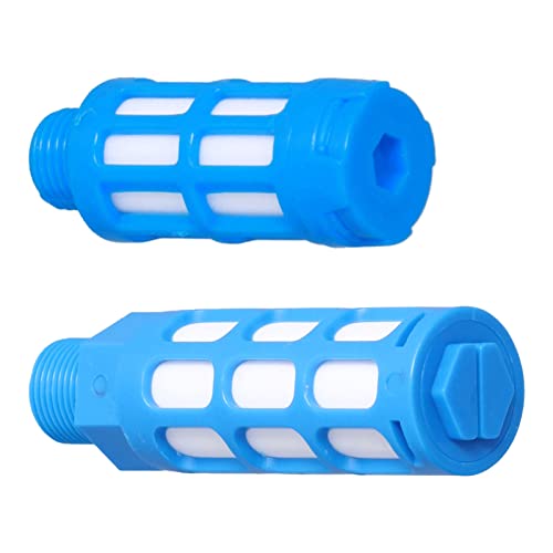 Conjunto de silenciador de escape pneumático PBT de plástico azul para cilindro válvula solenóide ta