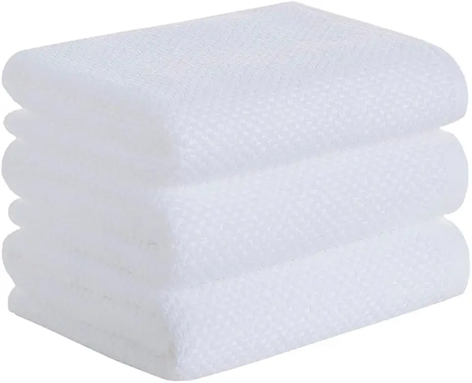 Buddemeyer Jogo de Toalhas Gourmet Quadriculado Pano de Copa Branco 3 peças