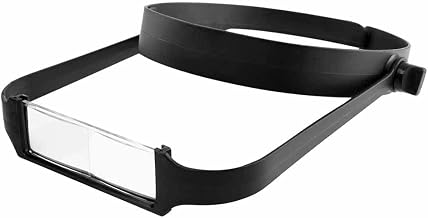 Modelcraft Slimline Headband Magnifier with 4 Lenses, Black