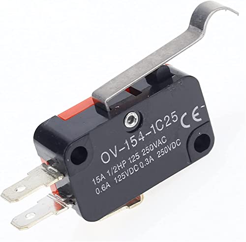 Micro-interrupteur momentané V-154-1C25 15A 250V avec levier à galet long SPDT