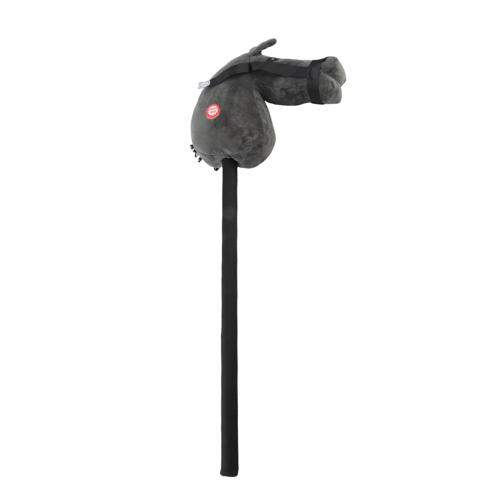 Hidyliu Peluche Bastone da Cavallo Giocattolo Morbido e Confortevole Testa di Cavallo con Funzione Sonora per Bambini Gioco Interattivo 70 Cm (Nera)