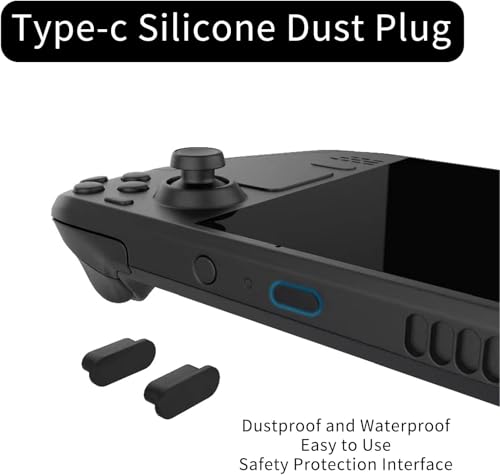 Image of New World Accessories for Steam Deck, Touch Protector Dust Plug Silicone Thumb Grip Caps for Steam Deck Vent Dust Filter Cover with Trackpads Skins - 9 in 1