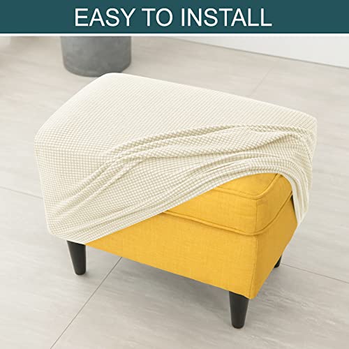 Fundas para sillón orejero protectoras con tejido jacquard elástico 4