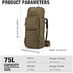 Mardingtop 75L Molle Internal Frame Backpacks for Men,with Rain Cover for Hiking,Camping,Backpacking,Travelling