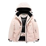 【Conception coupe-vent complète】 - Capuche + col montant + poignets/ourlet élastiques offrent plusieurs couches de protection pour bloquer l'air froid et maintenir la chaleur.