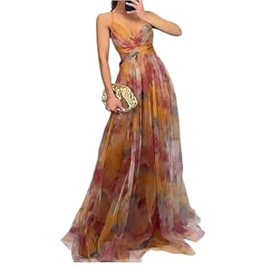 Generisch Hochzeitsgast Kleid Damen Brautjungfernkleider Große Größen Glitzer Ballkleider Hochzeitskleid Maxikleid Winter Wickelkleid Hochzeitsgäste Elegante Chiffonkleid Satin Ropa 2#Safran XL