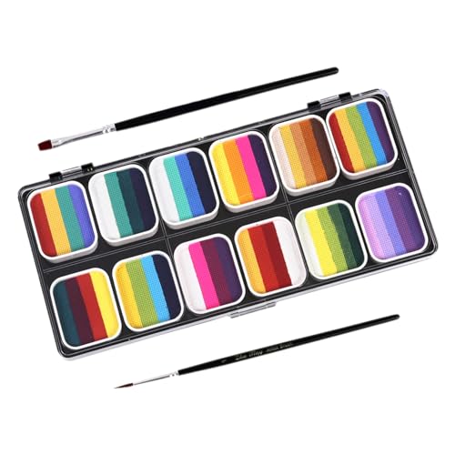 Kit maquillage corps facile à estomper 12 couleurs pour les fêtes d'adultes