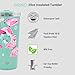 Drinco - 20 oz Stainless Steel Tumbler | Double Walled Vacuum Insulated Mug With Lid, 2 Straws, For Hot & Cold Drinks (20oz Butterfly)