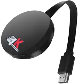 Receptor de tela sem fio 4K - Adaptador de tela WiFi compatível com 5G + 2,4G Sticks de TV para Android Fácil Instalação