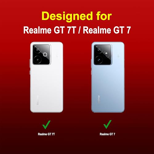 Image of amazon basics Back Case Cover for Realme GT 7T | Compatible for Realme GT 7T Back Cover | Liquid Silicon Magic Case with Camera Protection | Red