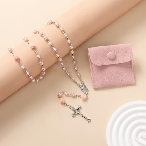 YQZIYOU Rosário católico para mulheres - Presentes de confirmação para meninas adolescentes, rosário