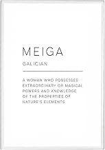 Meiga Definition Poster – Galician Wall Art Print with Modern Typography for At-Home Decor in Living Room or Home Office