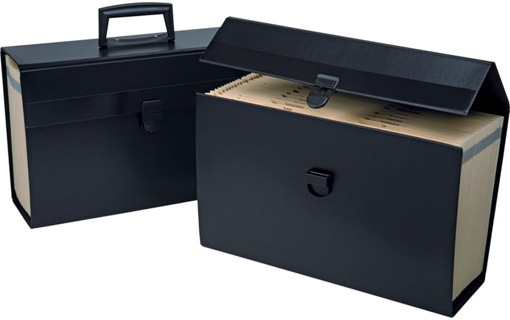 Portafile Expanding Organizer with 19 Pockets, Letter, Black