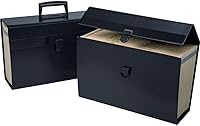 Vista 1 de Archivador portátil para organizar cartas/documentos, 19 bolsillos, cartas, negro, Negro