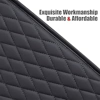 ESKONKE [Upgraded] Car Center Console Cover with 2 Storage Bags - Premium Nappa Leather Armrest Cover, Scratch & Wear Resistant, Waterproof Car Interior Accessories (Black) — image 6