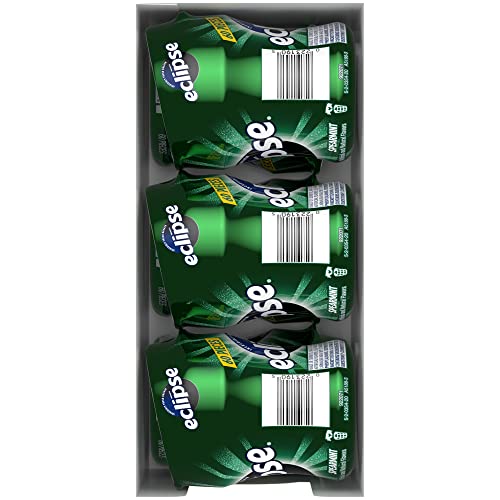 ECLIPSE Chewing Gum Sugar-Free - Spearmint Sugarfree Gum, Zero Sugar Candy Bulk Pack Box, 60 Count (Pack of 6)