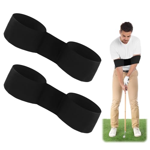 Aphohome Golf Swing Training Aid - 2 Pack Correcting Arm Band for Swing, Golf Trainer for Consistent Posture, Suitable for All Skill Levels, Portable Golf Training Equipment