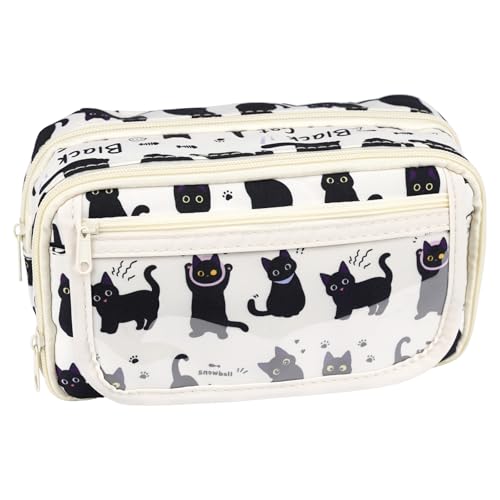 Image of Shpucise Pencil Case,Large Capacity Cute Cartoon Animal Cat Stationery Bag Pencil Cases,School Stationery Pencil Case Big for Girls Boys Kids