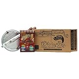 Original Whirley-Pop Starter Set - Metal Gear - Silver - Old Fashioned Popcorn Kit