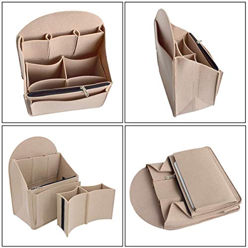 Vancore Felt Backpack Organizer Insert For Rucksack Handbag Shoulder Bag (Beige,Small) #TOP3