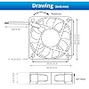 Wathai DC Exhaust Cooler Fan 60mm x 60mm x 15mm 12V 2Pin Brushless Cooling Fan