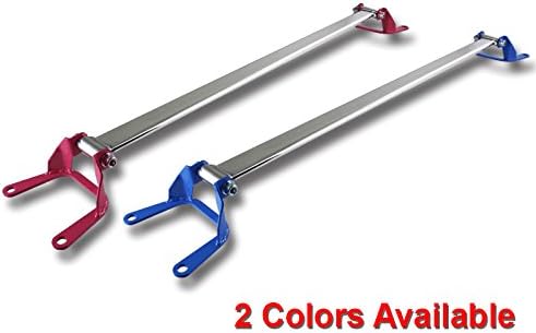JDM T-6061 Aluminum Front + Rear Upper Strut Tower Bar Pink Compatible with 2008-2014 Subaru Impreza WRX STI