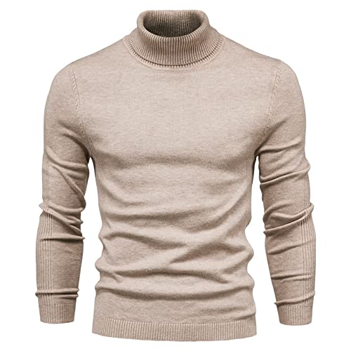 Turtleneck grosso mens suéter casual tartaruga coluna de cor sólida calor quente magro camisolas de
